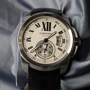 2011 Cartier Calibre De Cartier W7100037 Silver Dial