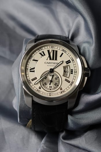 2011 Cartier Calibre De Cartier W7100037 Silver Dial