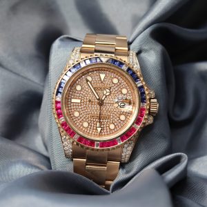 2021 Rolex GMT-Master II 126715CHNR Pave Diamond Set Dial